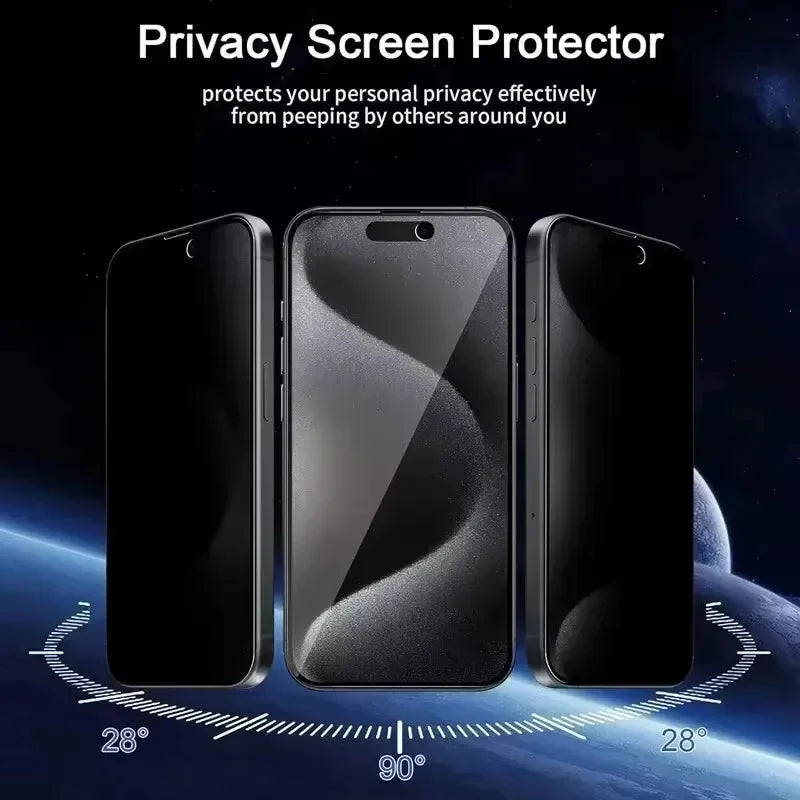 Protecteur d'écran de confidentialité à couverture complète pour iPhone, 11, 12, 13, 14, 15, Pro Max, 8 Plus, meilleur verre anti-espion 8K pour iPhone 16, Pro, Poly XS, MAX